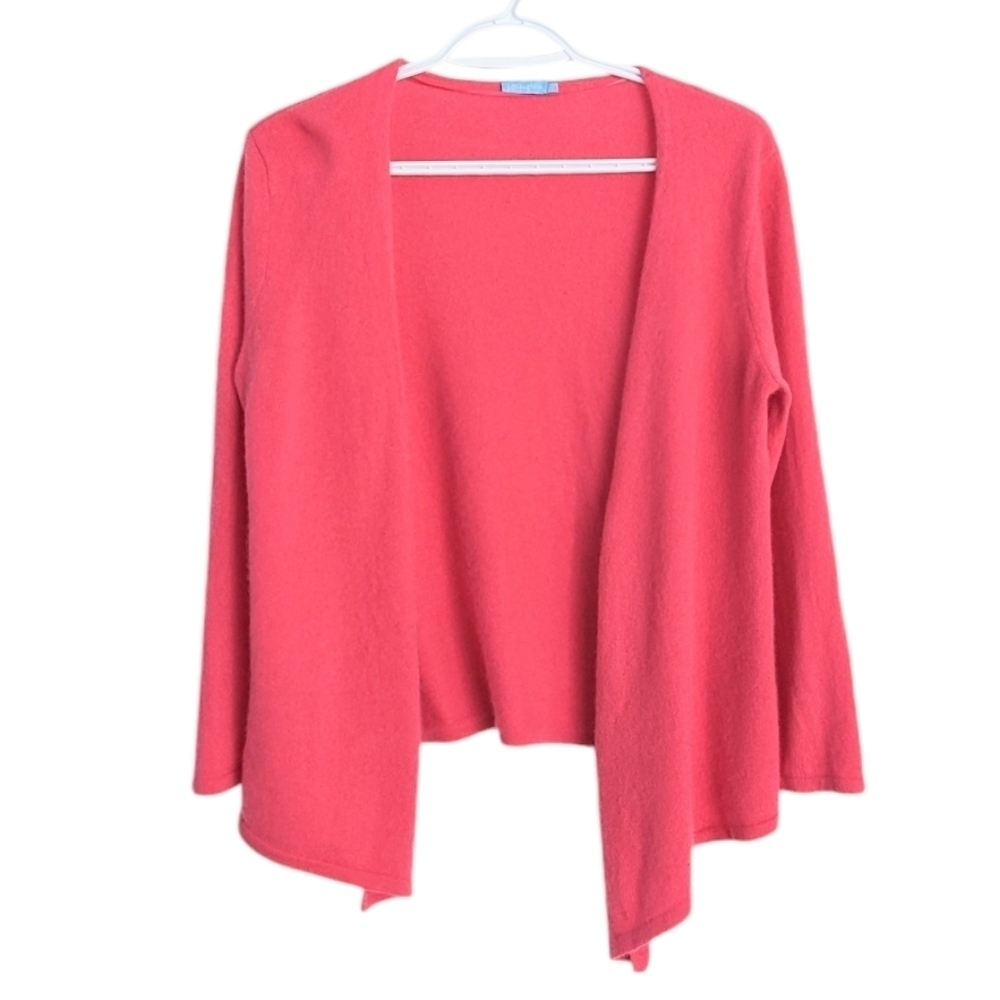 J.McLaughlin 100% cashmere pink open front cardigan medium i1